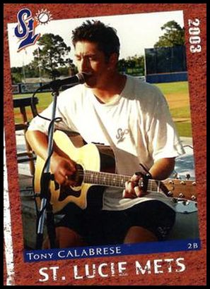 2003 Grandstand St. Lucie Mets 2 Tony Calabrese